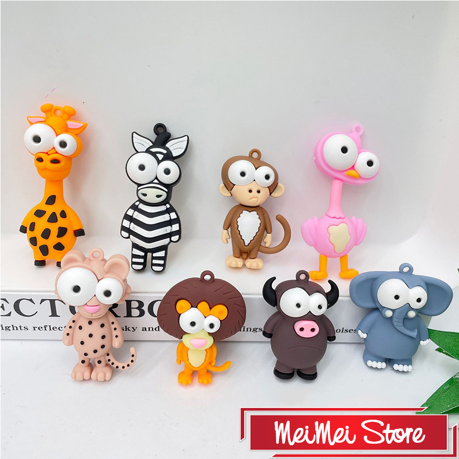 Móc khóa gấu bông, Móc khóa xe máy hình con vật cute, cực đáng yêu