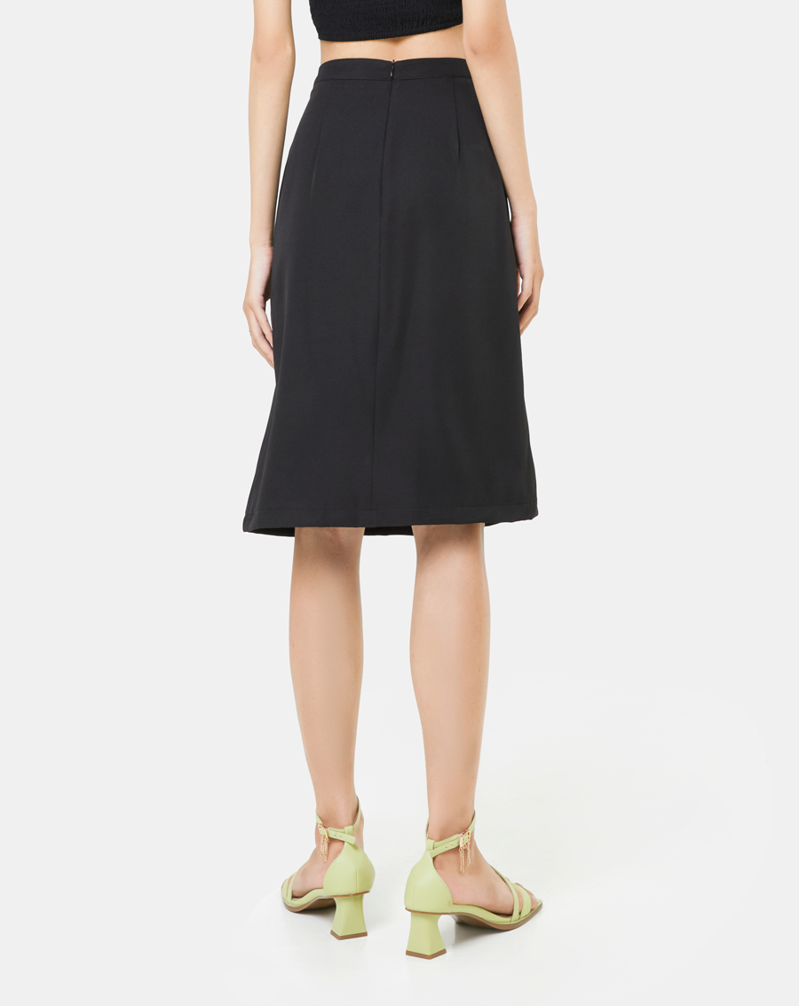 Chân Váy Midi Nữ Thời Trang JUNO Kiểu Dáng Xẻ JNVLU006