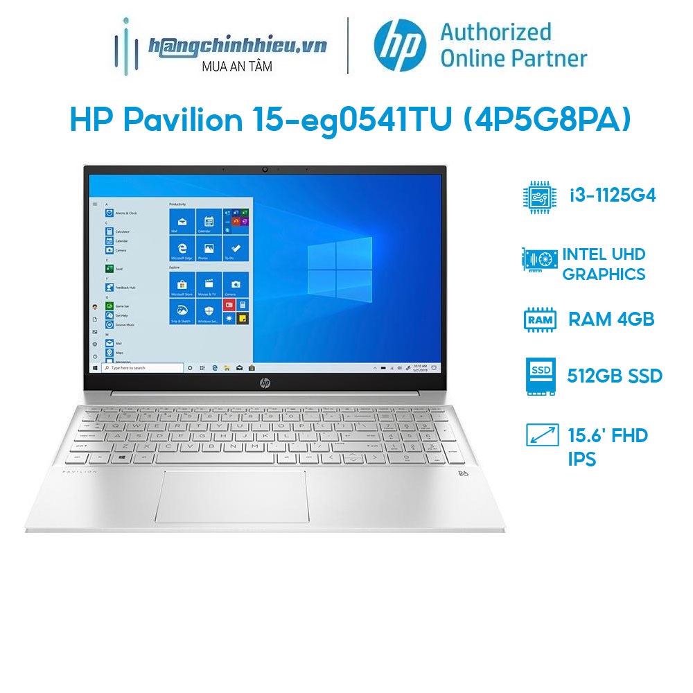 Laptop HP Pavilion 15-eg0541TU 4P5G8PA |i3-1125G4 | 4GB | 512GB | 15.6' FHD | Win 11 Hàng chính hãng