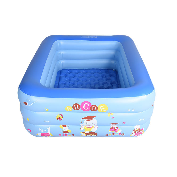 Bể bơi 3 tầng, hồ bơi thành cao cho bé
