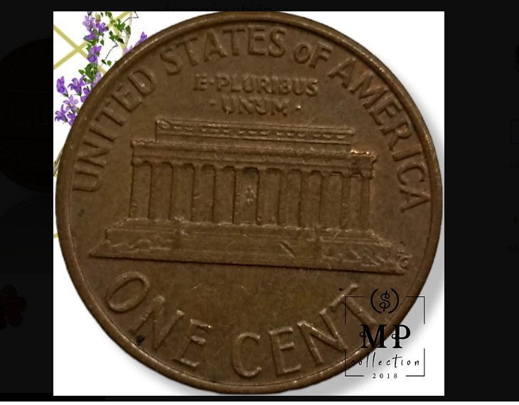 Đồng xu sưu tầm 1 cent Mỹ với hình tổng thống Abraham Lincoln năm ngẫu nhiên