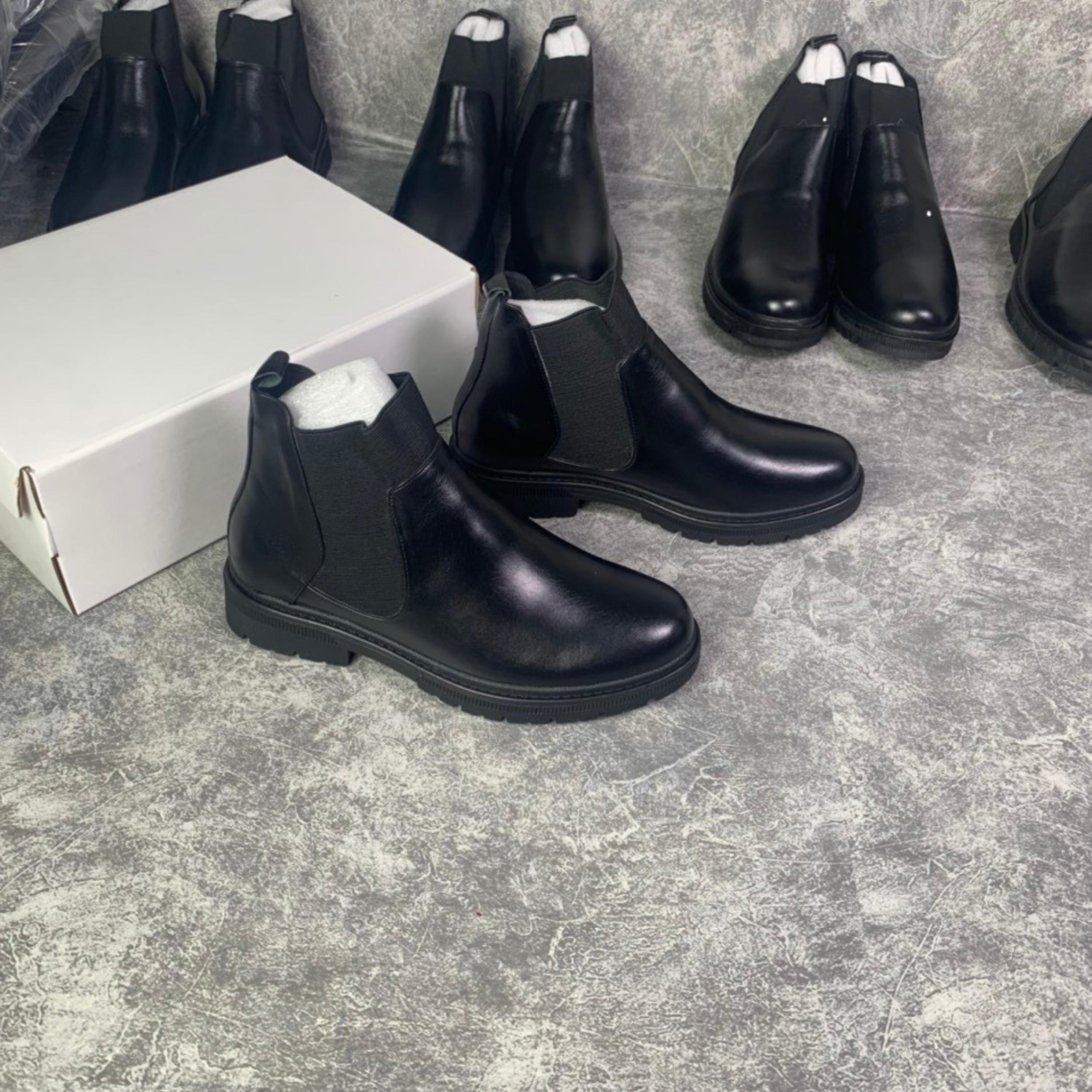 Giày boot nam chelsea da nguyên tấm cao cấp
