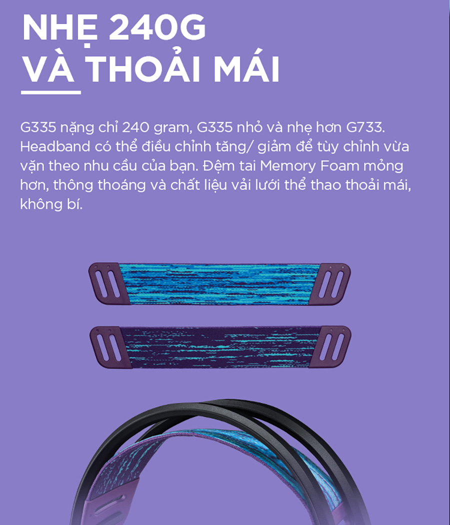 Tai Nghe Gaming Có Dây Logitech G335 - Màu
