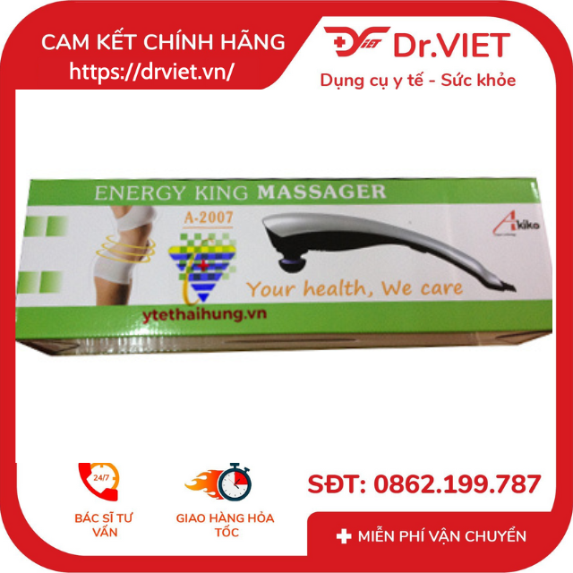 Máy Massage cầm tay A2007 Akiko-phương pháp massage cổ truyền với tia hồng ngoại, giúp giảm đau,mệt mỏi,thư giãn