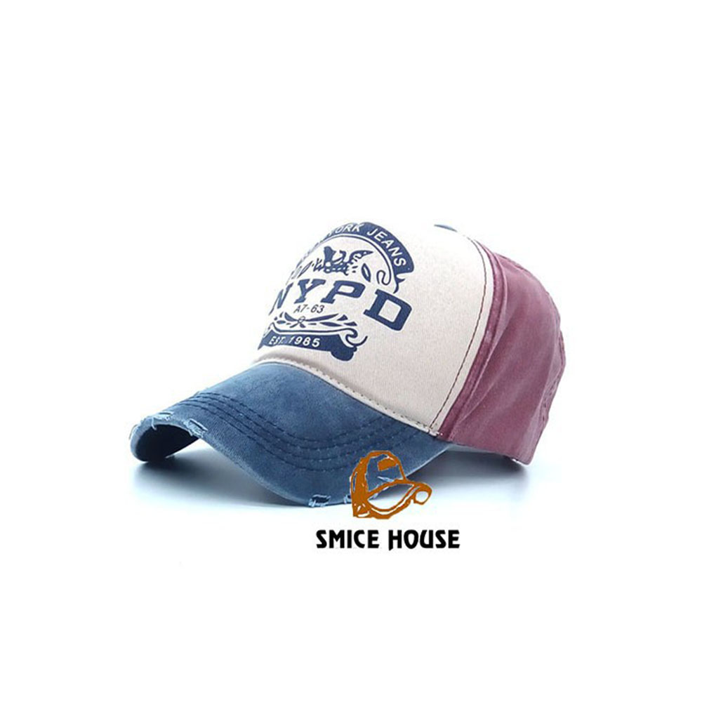 MŨ LƯỠI TRAI NÓN KẾT JEANS NAM NỮ IN CHỮ NYPD NHIỀU MÀU - SMICE HOUSE