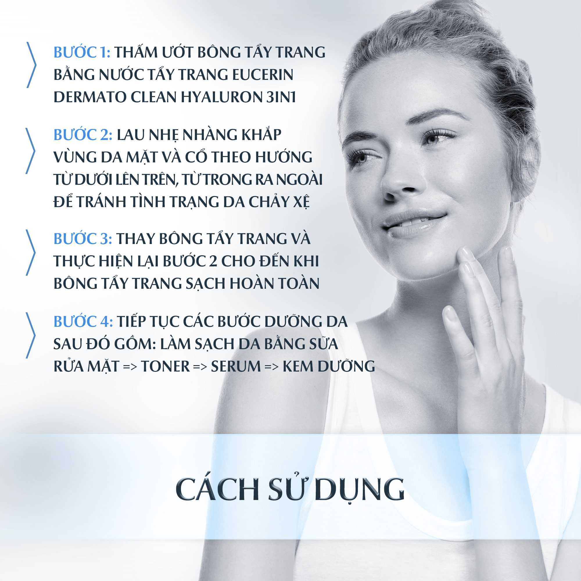 Nước tẩy trang dịu nhẹ cho da nhạy cảm Eucerin DermatoCLEAN Micellar 100ml