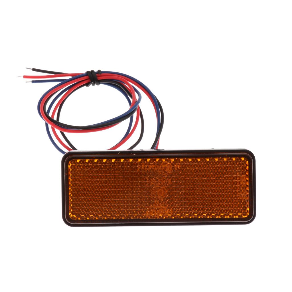 DC 12V 24 SMD LED Reflector Brake Light Turn Signal Warning Lamp For Car Motorcycle SUV RV