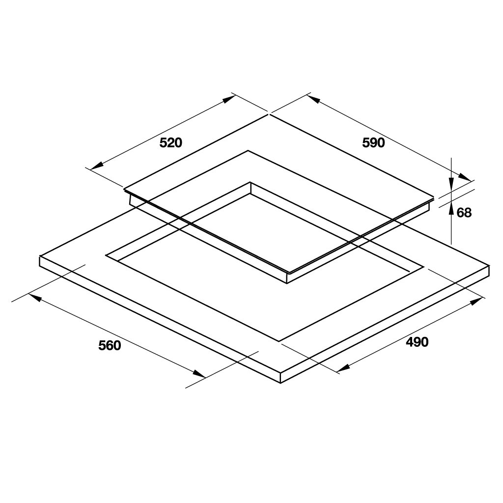 BẾP TỪ 3 VÙNG NẤU HC-I603D/536.61.631 - HÀNG CHÍNH HÃNG