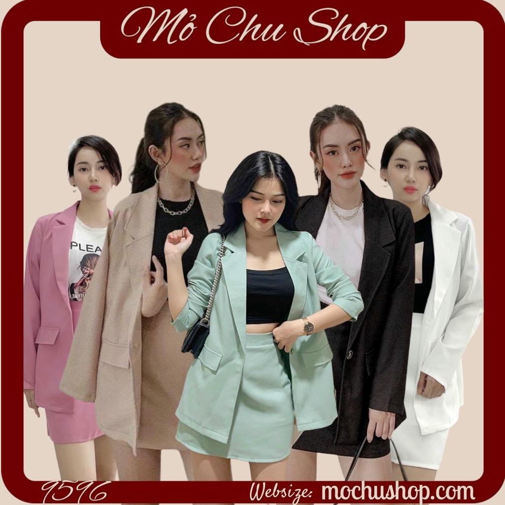 SET VÁY ÁO VEST TAY DÀI 73601967 [MỎ CHU SHOP