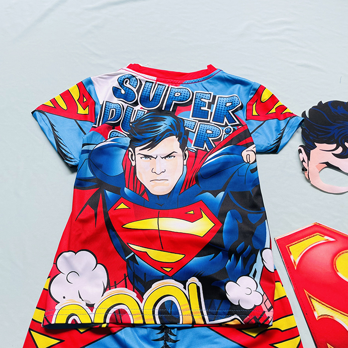 Bộ quần áo siêu nhân superman bé trai B158 mẫu mới tặng kèm khiên và mặt nạ