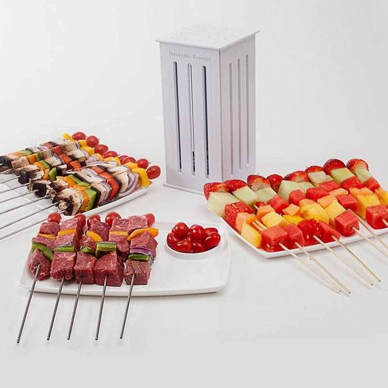 Bếp Nướng Thịt Xiên Dụng Cụ 16 Lỗ Thịt Bò Thịt Đậu Phụ Xiên Kebab Maker Box Máy Nướng Thịt Nướng Phụ Kiện Nhà Bếp Cắm Trại Dụng Cụ