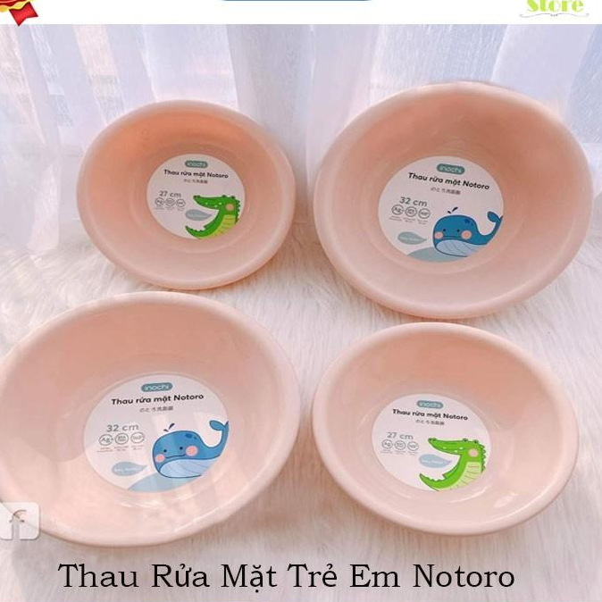 Thau Rửa Mặt, Chậu Rửa Mặt Tiêu Chuẩn Nhật Bản Nhựa Nguyên Sinh Cao Cấp Cho Bé 21 - 27 - 32Cm