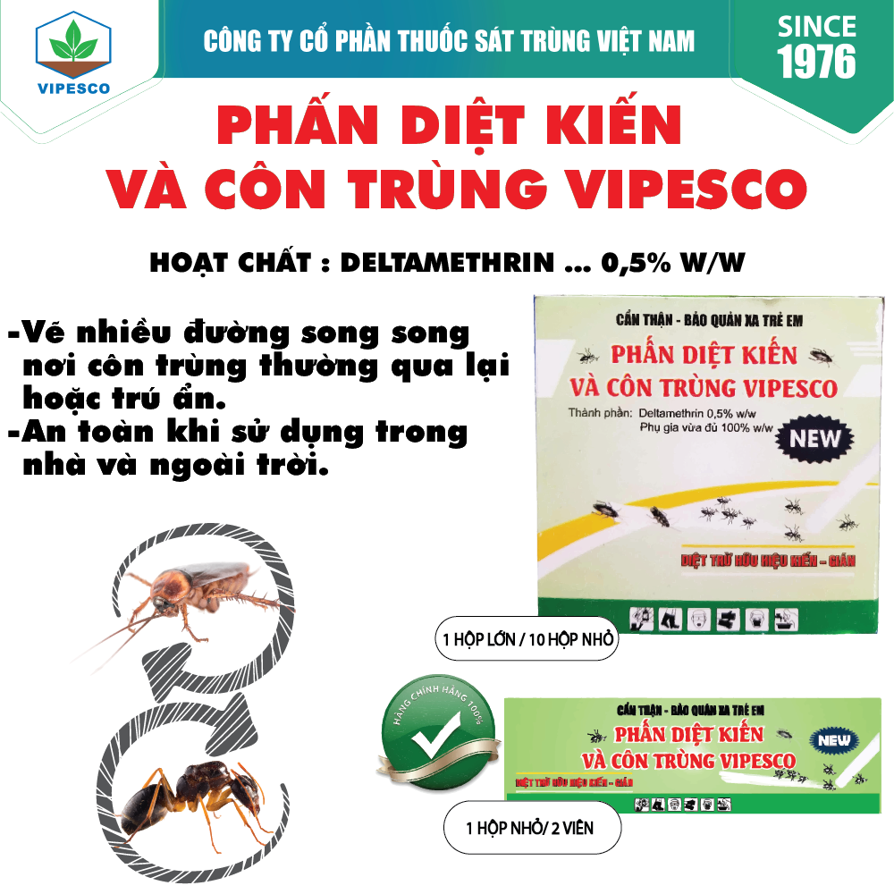 PHẤN DIỆT KIẾN VÀ CÔN TRÙNG VIPESCO