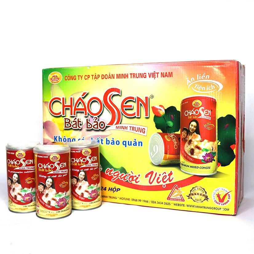 Cháo sen bát bảo Minh Trung 365g (thùng 24 lon - CSBB 24)