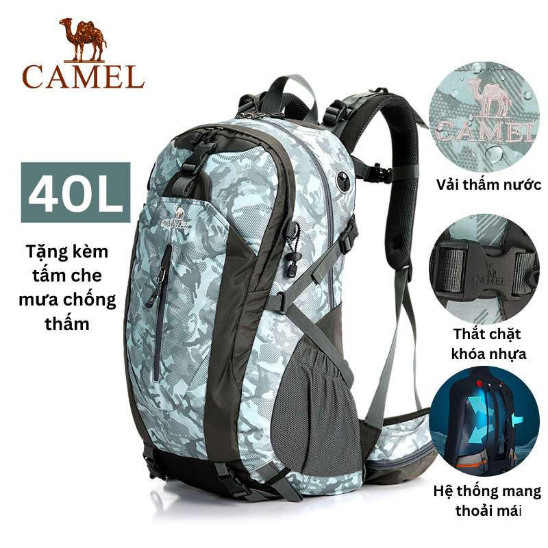 Ba lô leo núi CAMEL 50L ba lô chuyên nghiệp ngoài trời ba lô thể thao nam và nữ ba lô thể thao có sức chứa lớn túi du lịch đi bộ đường dài nhẹ