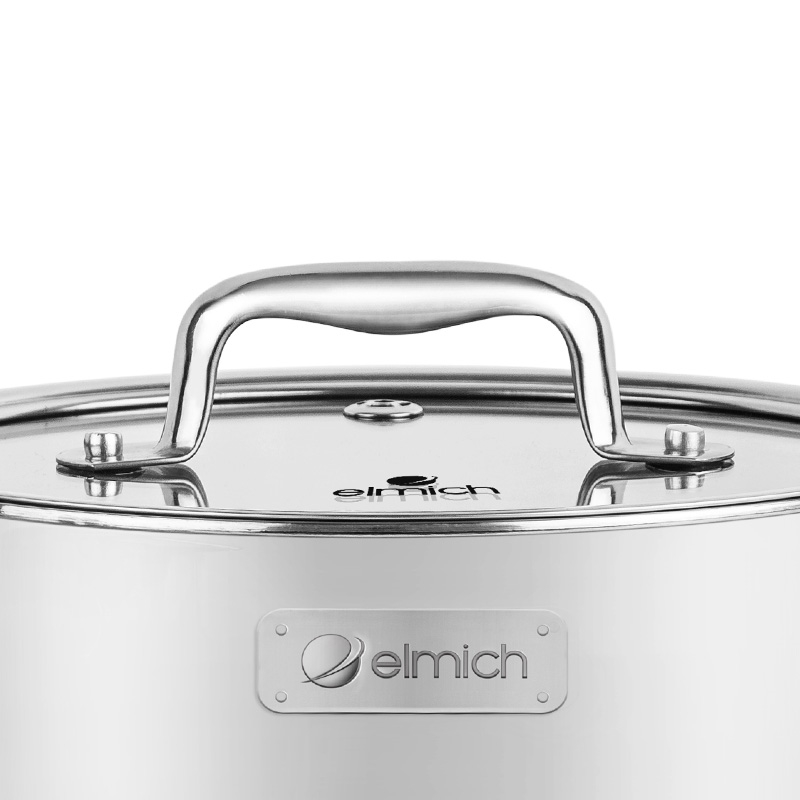 Nồi (Xoong) Inox 3 lớp đáy liền Elmich Tri-max Eco (2353990, 2353991, 2353992, 2353993, 2353994, 2353995, 2353996, 2353997) - Hàng Chính Hãng