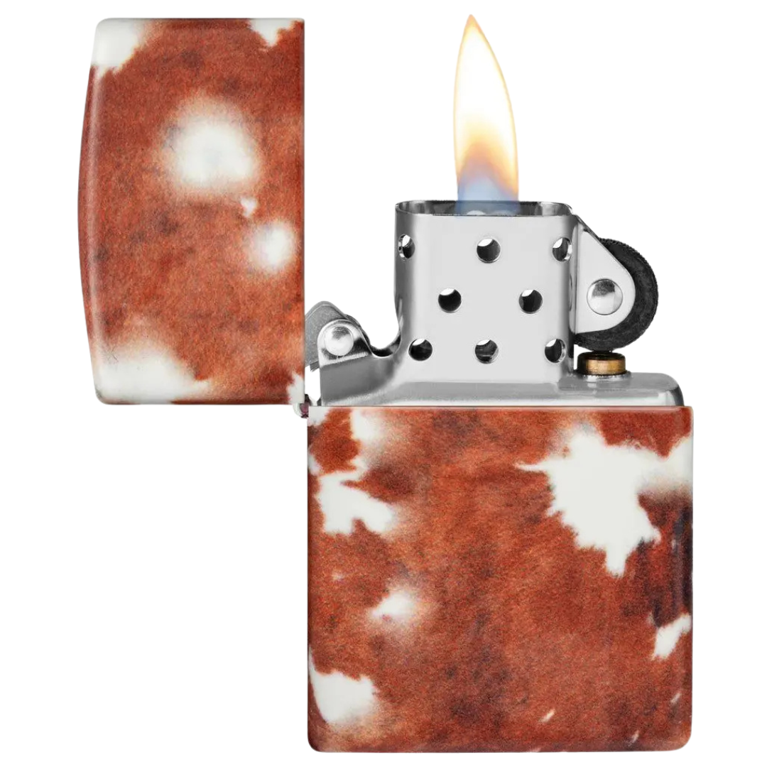 Bật Lửa Zippo Chính Hãng Mỹ Cow Print Design  – Thiết Kế Da Bò Độc Bản, Chống Gió, Quà Tặng Đẳng Cấp