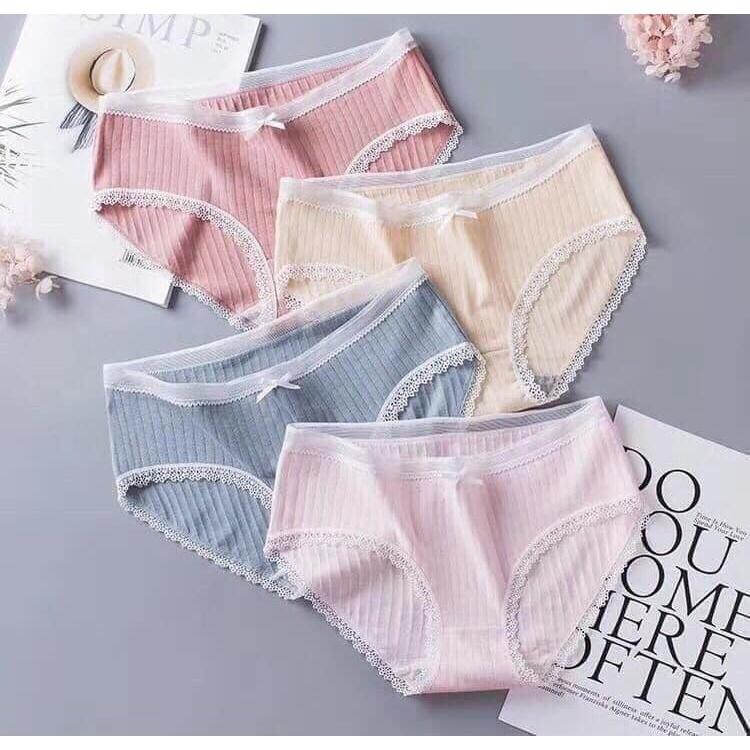 Sét 5 quần lót nữ cotton tăm kháng khuẩn