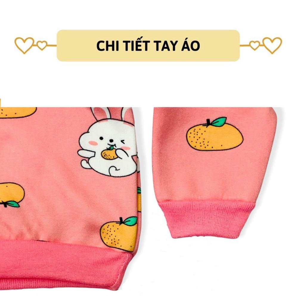 Bộ nỉ cho bé trai bé gái LYBABY bộ nỉ bông cho bé mềm mịn họa tiết BDT06