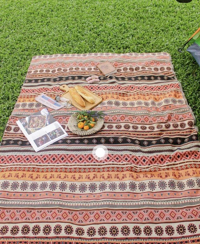 Thảm Thổ Cẩm vintage 1,5m x 2m Thảm trải sàn trang trí, Thảm picnic