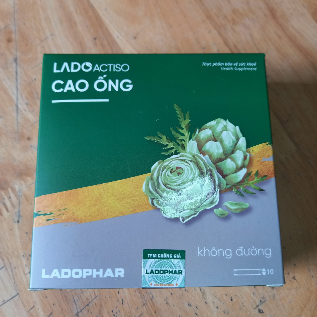 Cao ống Atiso Ladophar không đường Hộp 10 ống 10ml Giúp mát gan, lợi mật, hỗ trợ tăng cường chức năng gan, giúp cải thiện quá trình tiêu hóa do chức năng gan kém tặng 1 túi trà