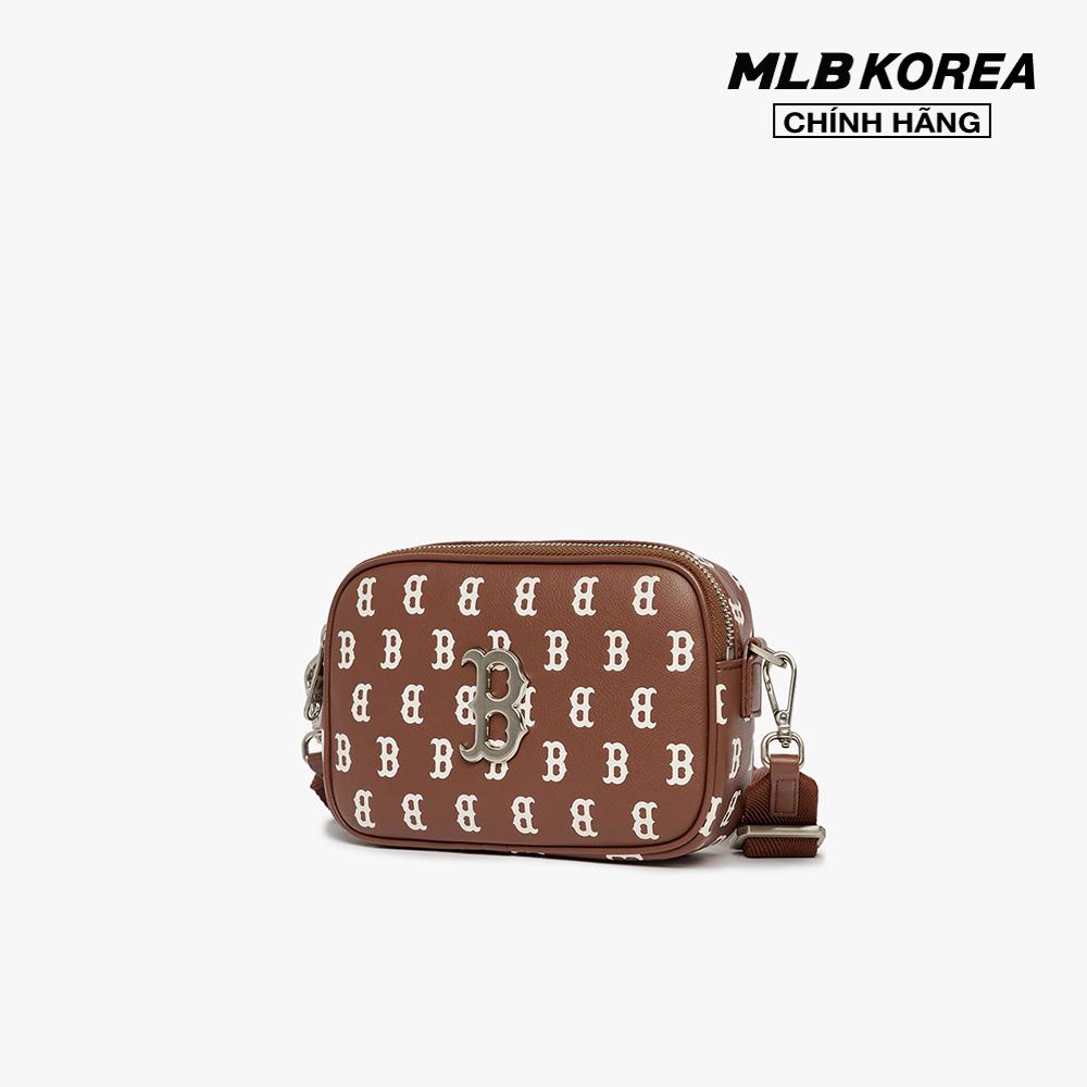 MLB - Túi đeo chéo chữ nhật Classic Monogram PU Emboss Mini 3ACRS092N