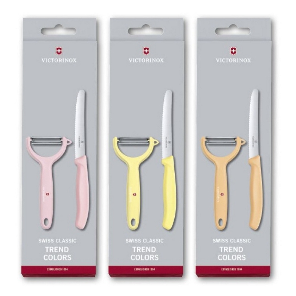 Bộ Hai Dụng Cụ Cắt Gọt Củ Quả Victorinox Trend Colors Cán Nhựa Màu Pastel - Thụy Sỹ