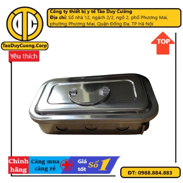 Hộp tiểu phẫu inox có nắp và quai-hộp tiểu