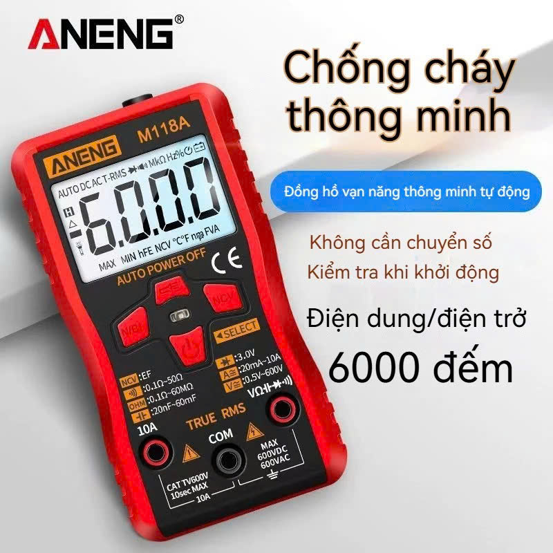 Đồng Hồ Vạn Năng ĐojĐiện Tự Động M118A – Không Cần Chỉnh ThangĐoj, Dễ Dùng Cho Mọi Người , đèn ốp trần