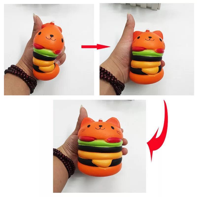 humberger mèo - squishy bóp mềm dễ thương