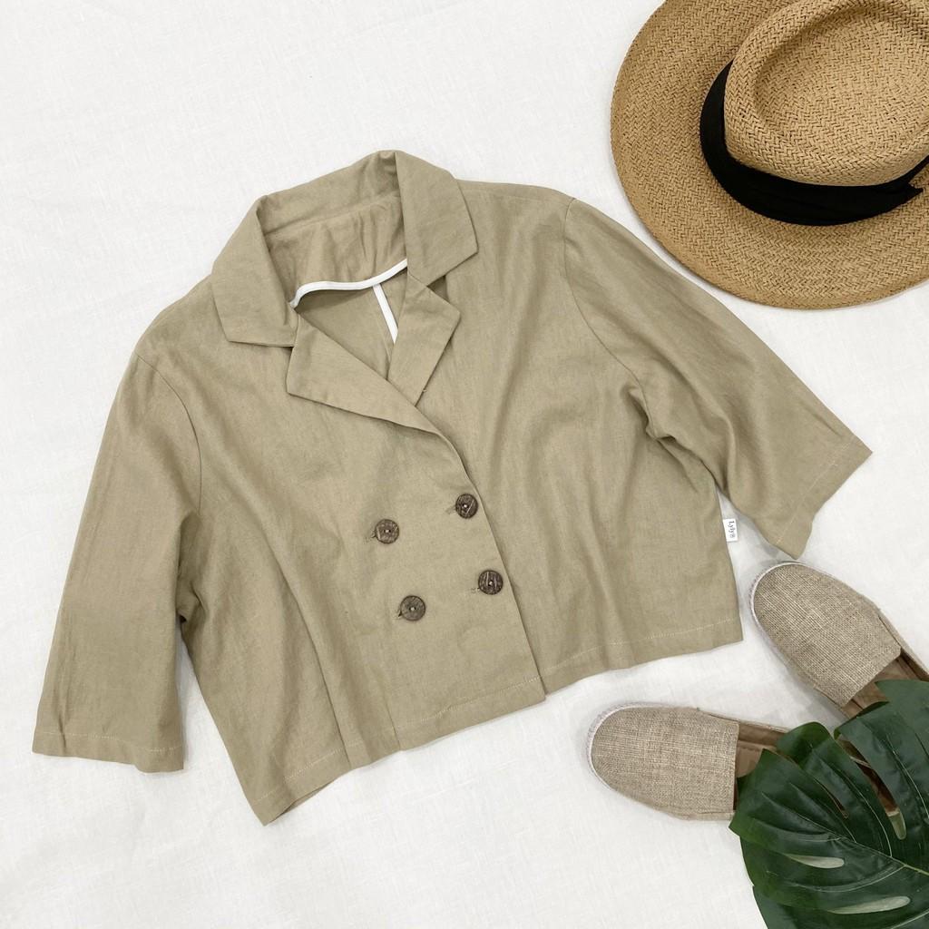 Quần LINEN dáng suông, ống rộng