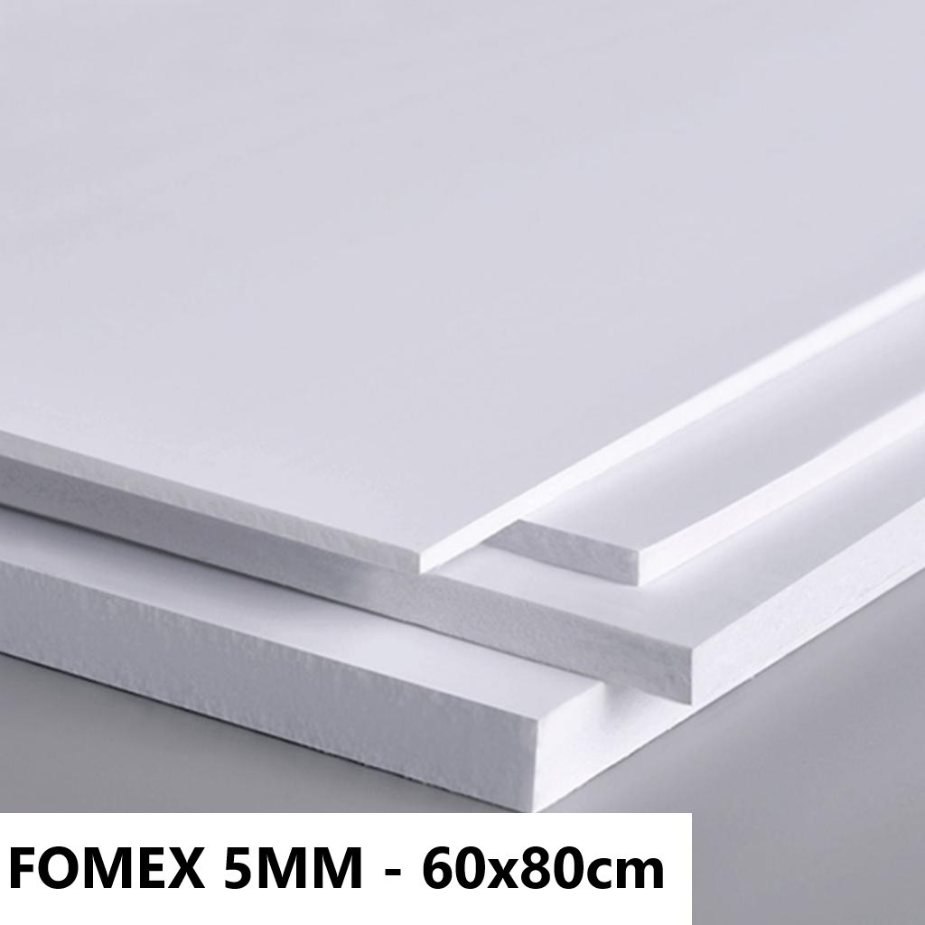 COMBO 3 Tấm Bìa FOMEX Trắng Dày 5mm 60x80cm Làm Mô Hình Kiến Trúc, Decal, Tranh, Kệ Tủ Handmade