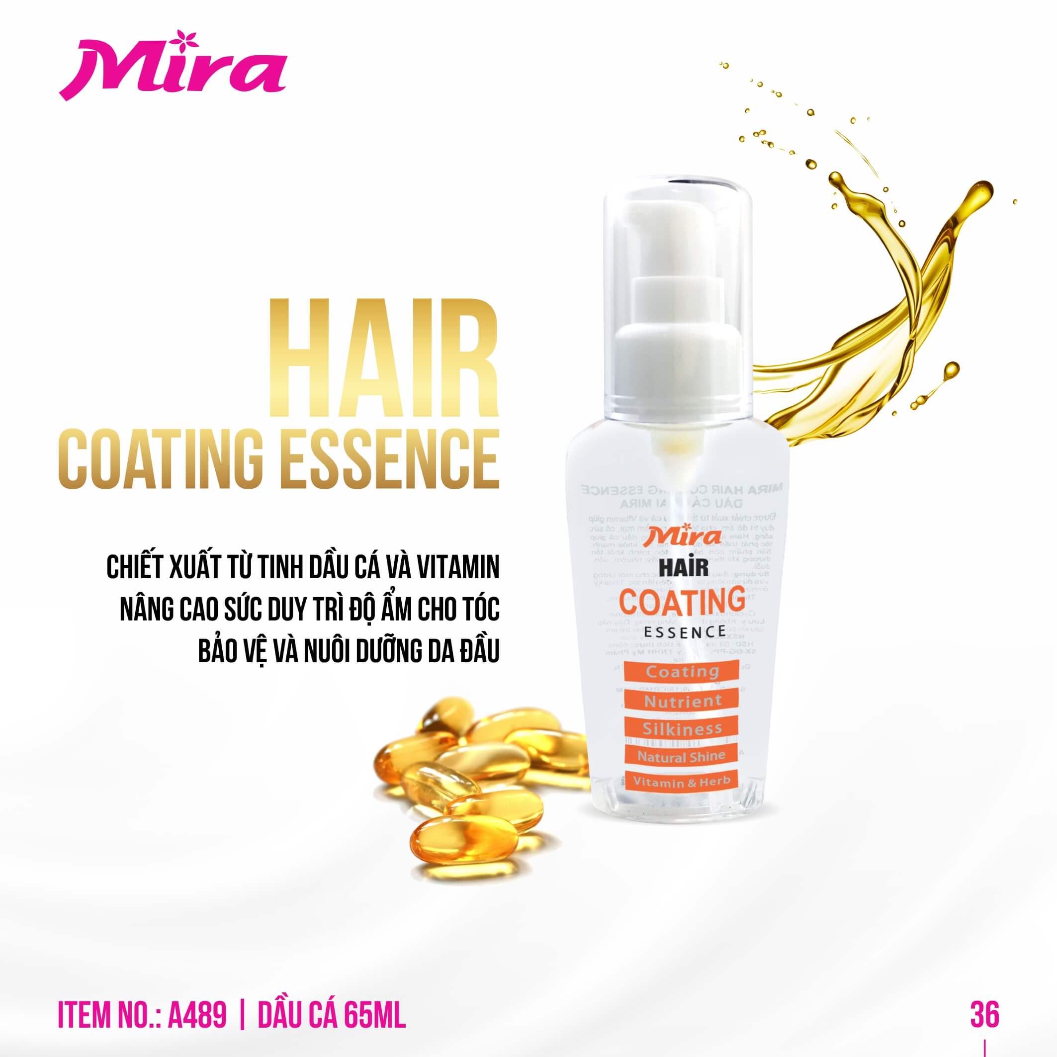 Dầu Cá Nhỏ Dưỡng Tóc Mira (65ml) A489