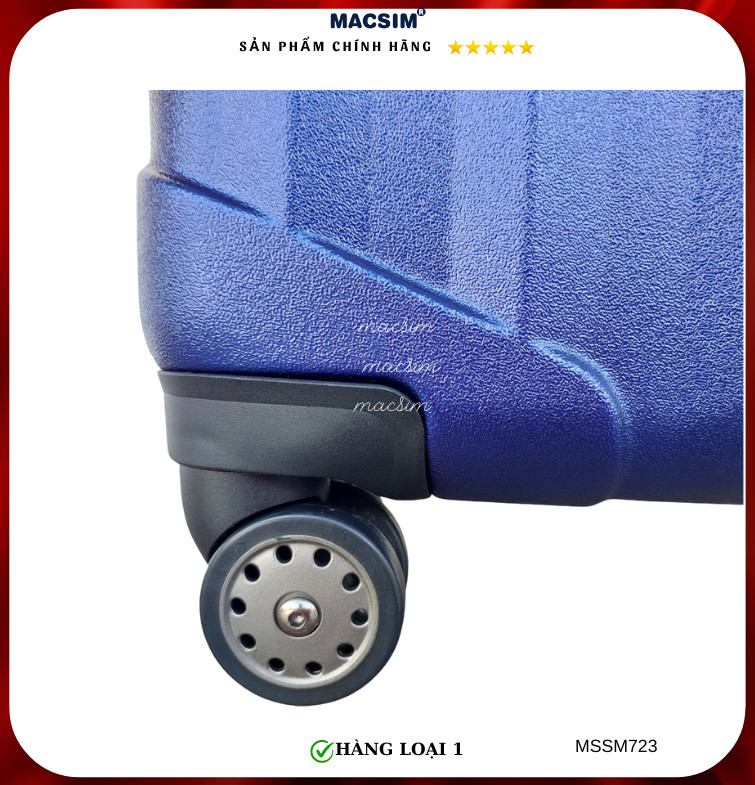 Vali cao cấp Macsim Smooire MSSM723 cỡ 24 inch màu matt blue - Hàng loại 1