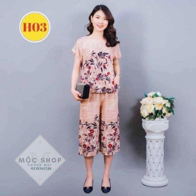 Bộ lanh thái đẹp mặc nhà