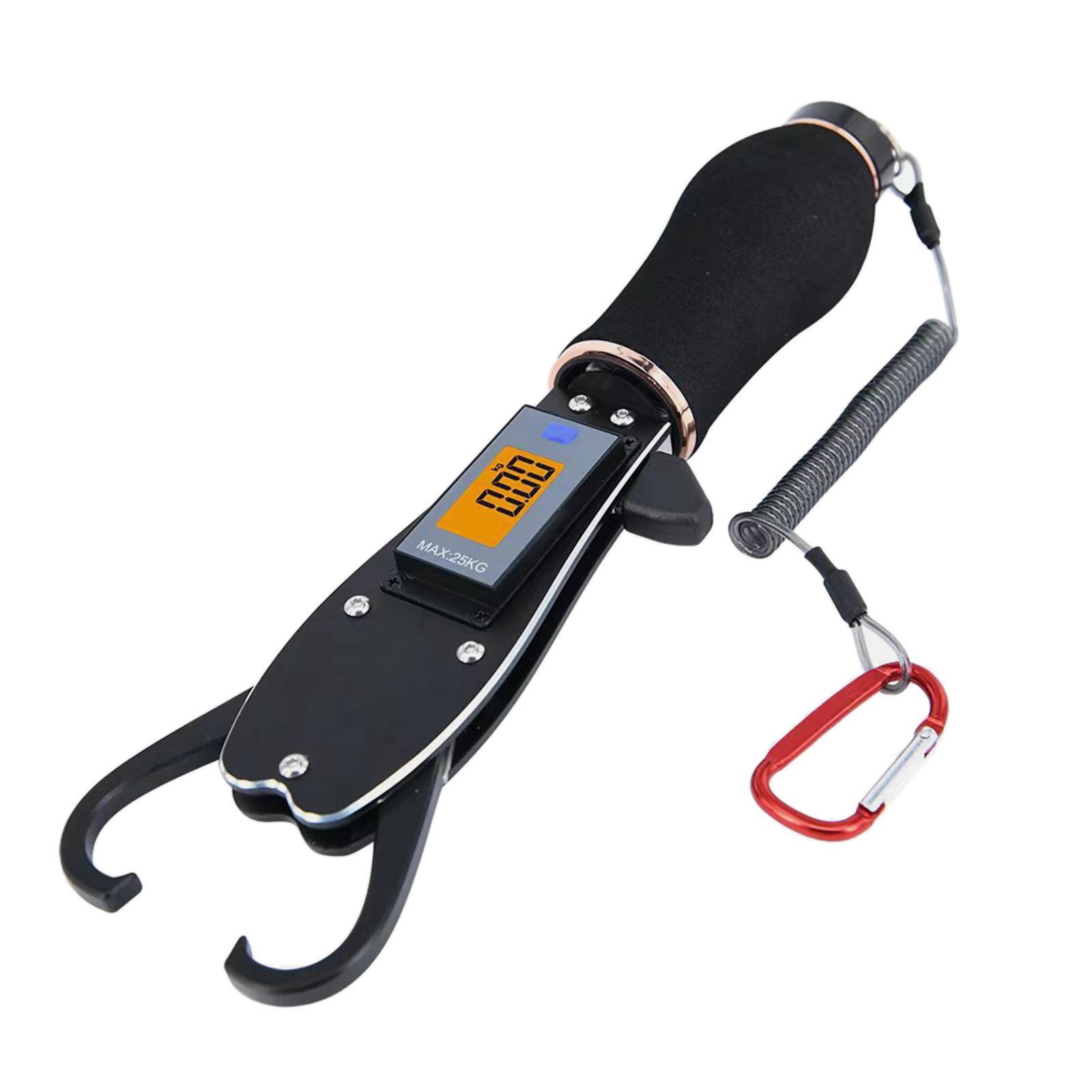 Fish Lip Gripper Fish Lip Grabber with Scale Multifunctional Waterproof Portable Professional Saltwater Heavy Duty Fishing Scale Fish Holder