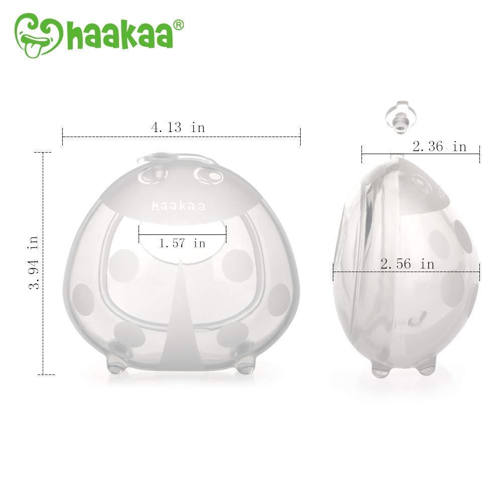 Miếng lót hứng sữa con bọ rùa HaaKaa. Dung tích 40ml và 75ml. Chất liệu silicone cao cấp, an toàn. Không chứa BPA, PVC và phthalate