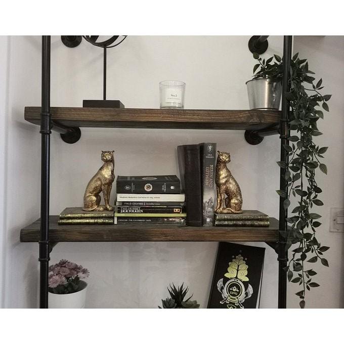 Bộ kệ ống nước treo tường 3 tầng trang trí, Kệ ống nước chất liệu ống sắt,kệ để sách treo tường lắp ráp