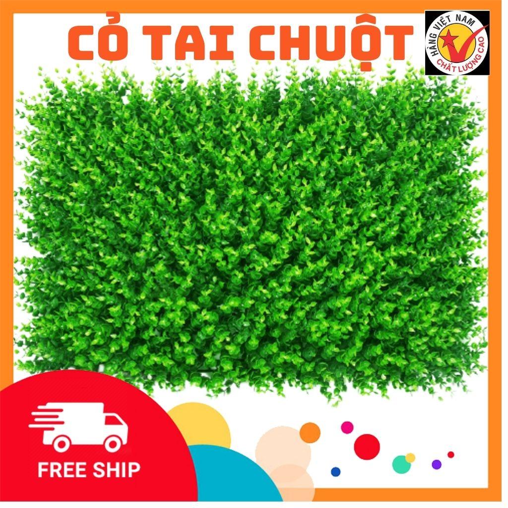 Cỏ treo tường tai chuột kích thước 40cm  x60 cm,cỏ dán tường  ,cỏ nhựa trang trí ,cỏ giả nhân tạo làm decore