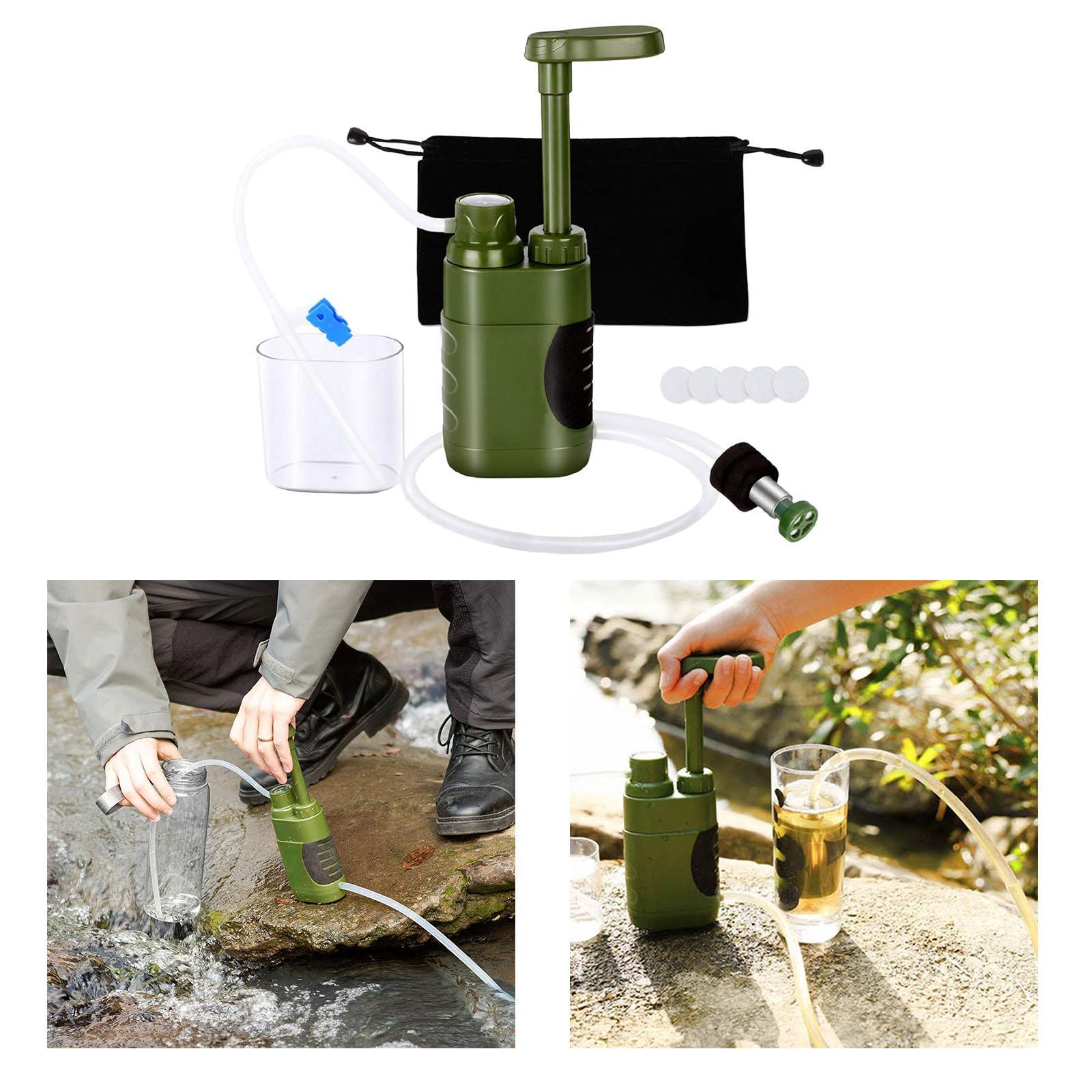Compact Portable Outdoor Survival Water Filter Purifier Filtration, for Safe Outdoor Drinking