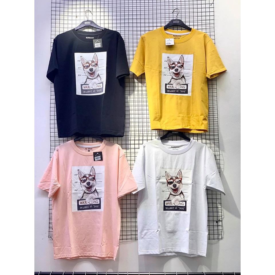 Áo Thun Cotton Nam Nữ Hình Chó Husky Unisex