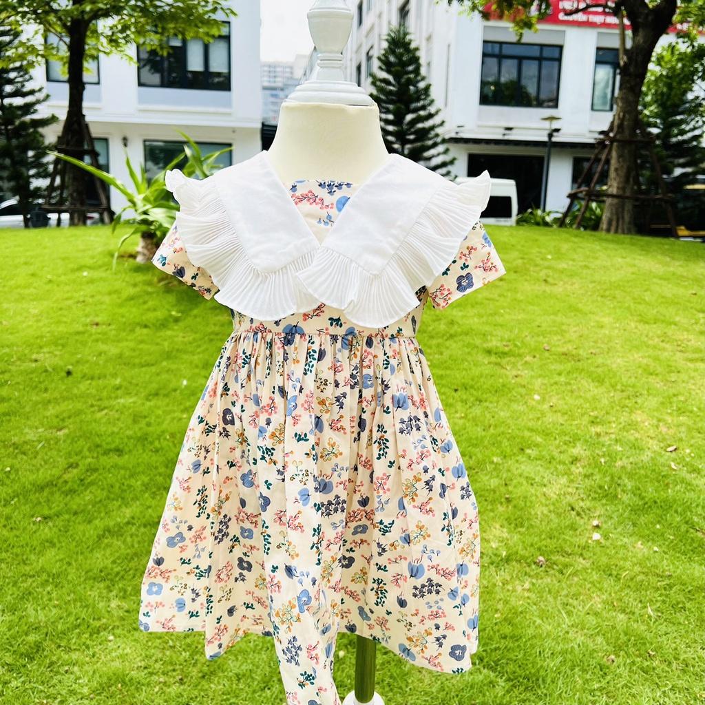 Váy bé gái,đầm bé gái hoa nhí chất thô siêu mềm mại vô cùng sang chảnh cho bé