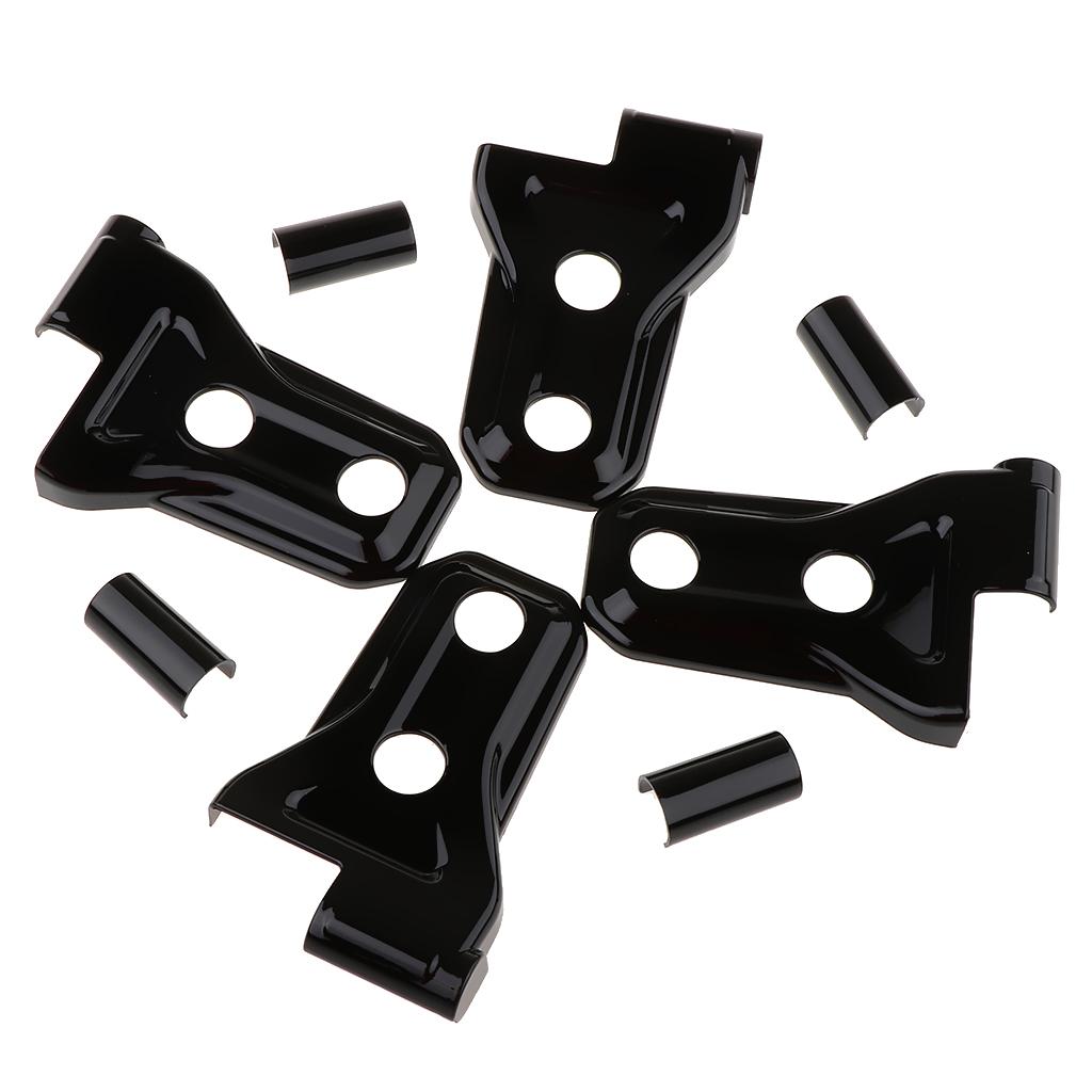 4Pcs Black Door Hinge Covers Trim Fits for 2018  Wrangler JL Unlimited