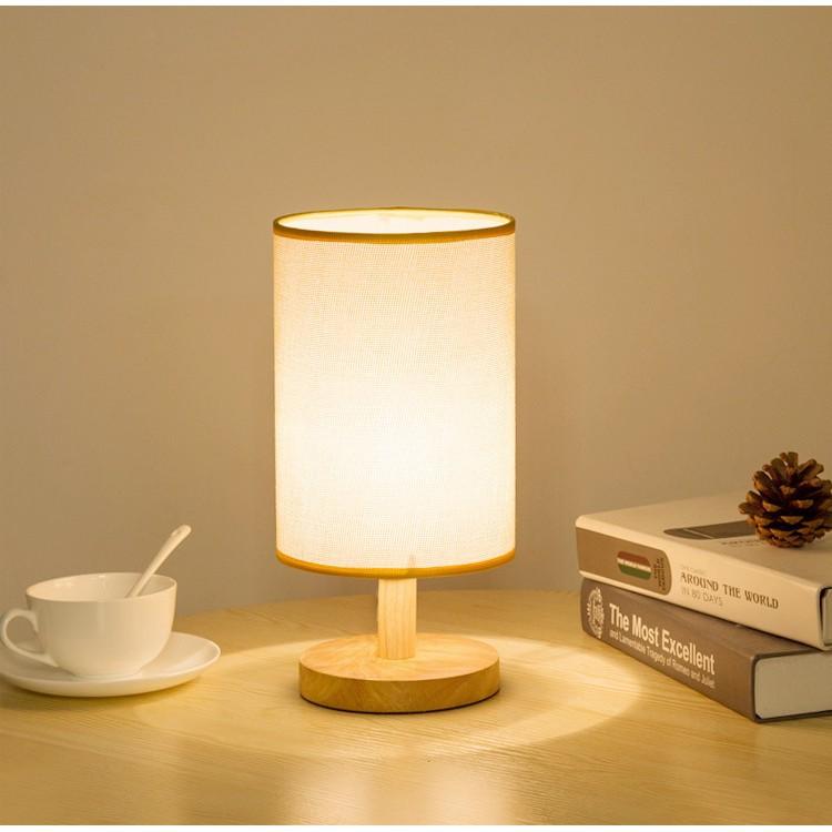 Combo 4 đèn ngủ gỗ DN004 trắng kẻ đẹp mắt
