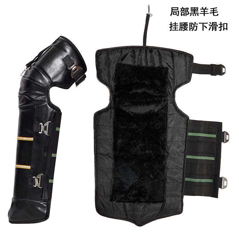 Miếng đệm đầu gối xe máy phong cách mới nhất giữ ấm vào mùa đông để đi xe đạp, bảo vệ chân xe điện chống lạnh và chống gió, thiết bị chống gió bằng len