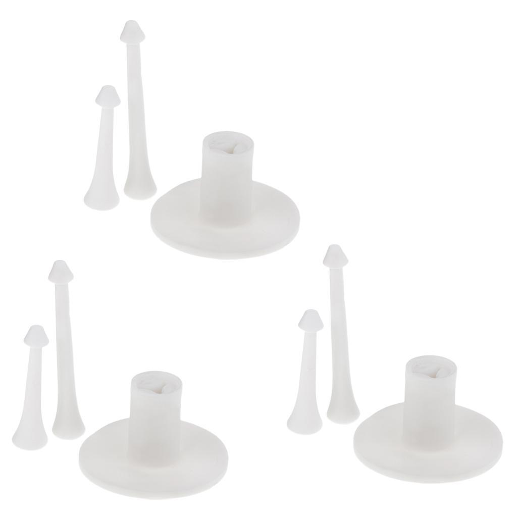 3 Sets Rubber Golf Driving Range Tee Holder With Tees For Golf Training
