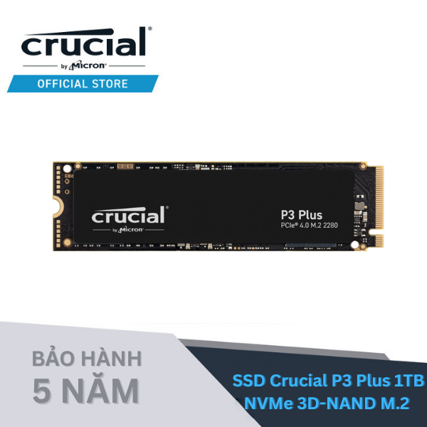 SSD CRUCIAL P3 Plus Gen 4 NVMe 1000GB - CT1000P3PSSD8 - HÀNG CHÍNH HÃNG