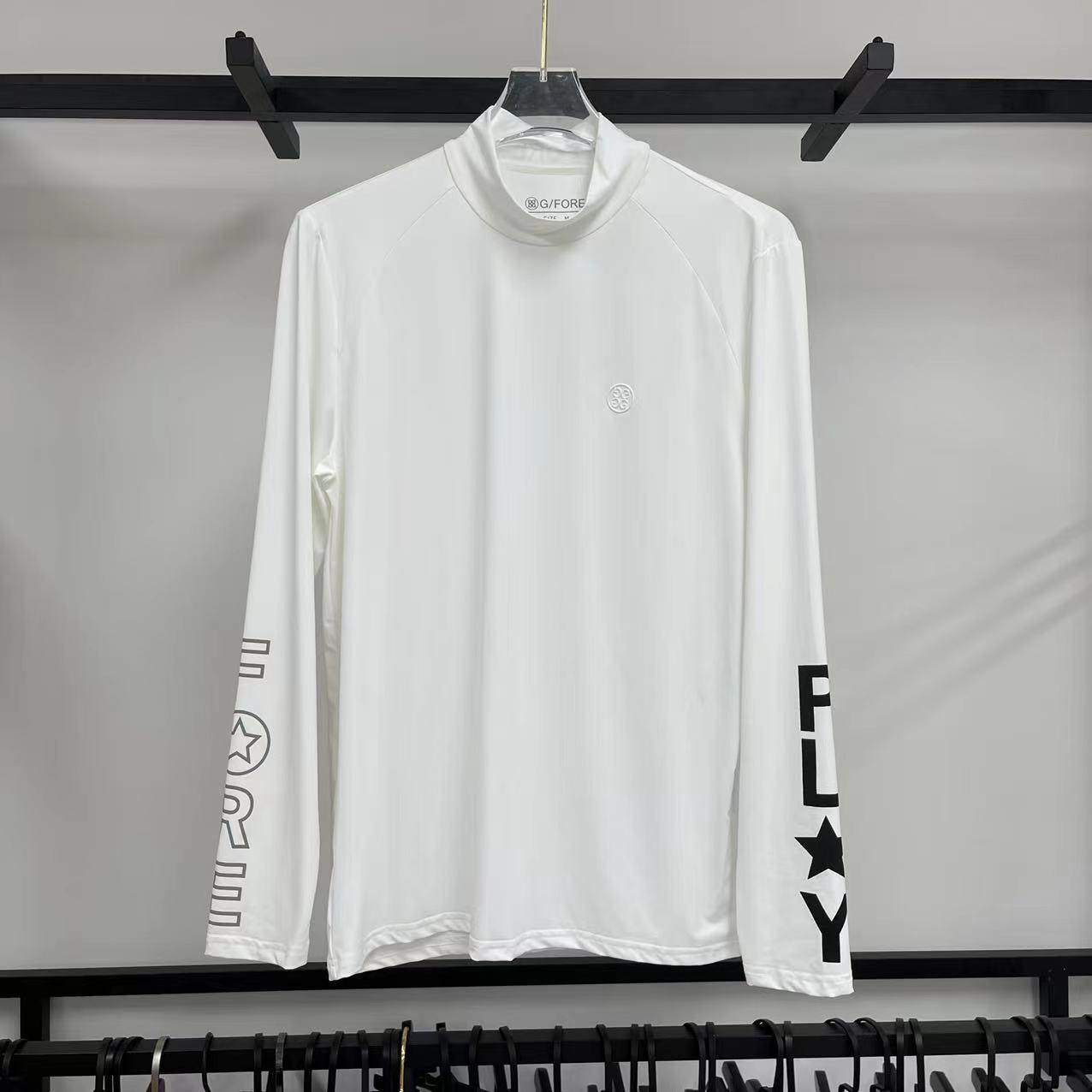 Mùa xuân và mùa hè mới quần legging chơi golf nam băng lụa bó sát quần áo chống nắng co giãn áo thể thao nhanh khô tay dài nam Size: M Color: White