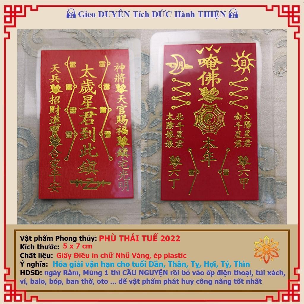 Thái Tuế năm 2022 - Phù Thái Tuế Nhâm Dần năm 2022 vi