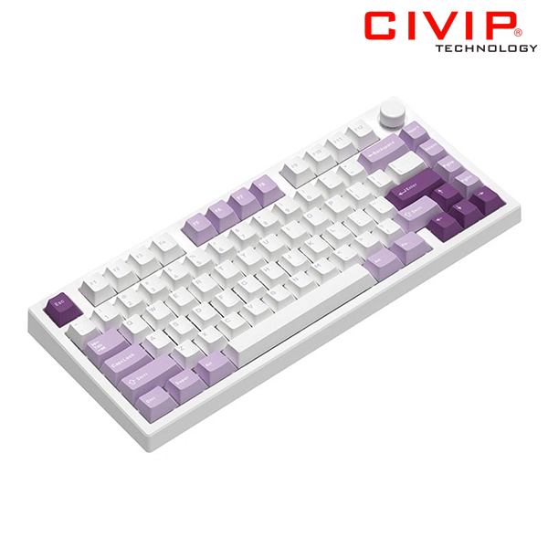 Bàn phím cơ GP75 Taro Purple, Kailh Box - Hàng Chính Hãng